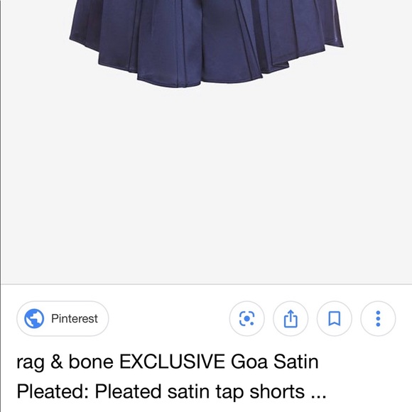 Rag & Bone “Goa” Satin Pleated Shorts - Picture 3 of 5